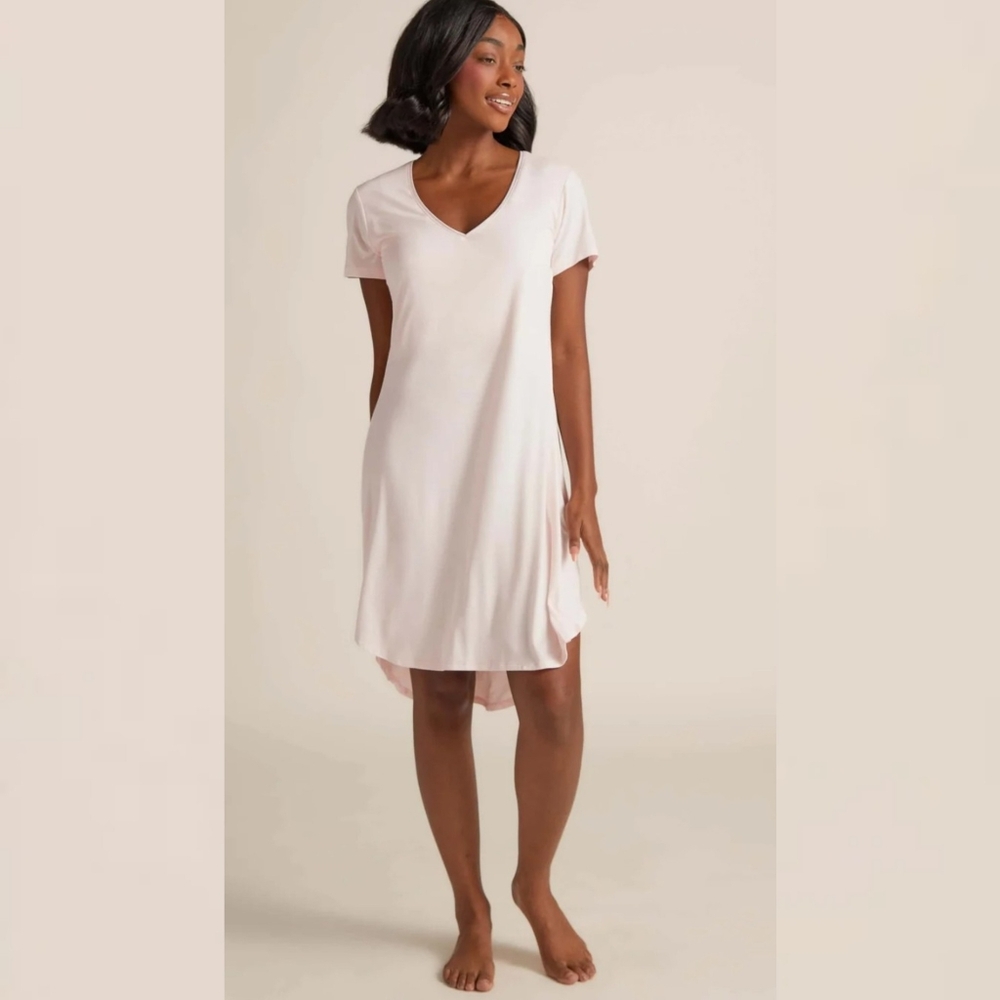 Faceplant Dreams Claire Nightgown Sleepshirt Pink Bamboo Luxury Loungewear Sz M